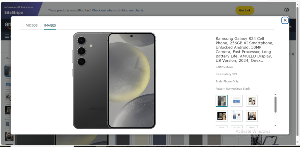 Description of the Samsung Galaxy S24